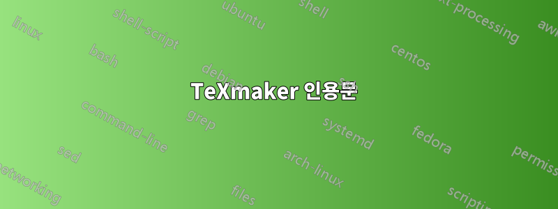 TeXmaker 인용문 