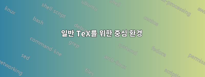 일반 TeX를 위한 중심 환경