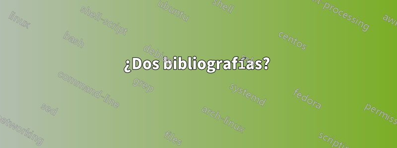 ¿Dos bibliografías?