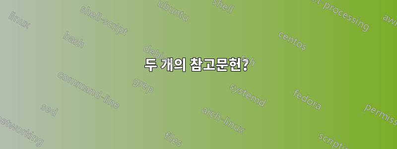 두 개의 참고문헌?