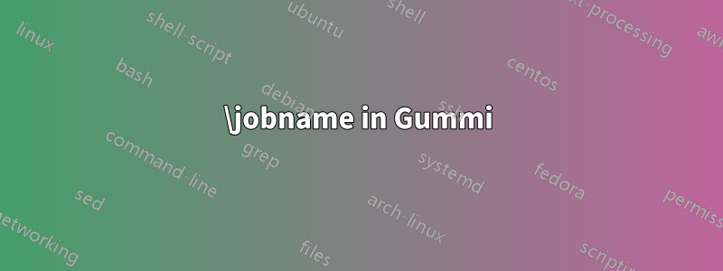 \jobname in Gummi