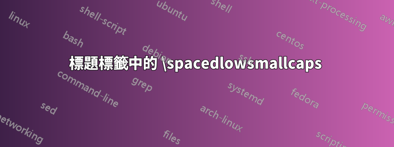 標題標籤中的 \spacedlowsmallcaps