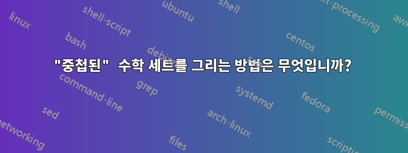 "중첩된" 수학 세트를 그리는 방법은 무엇입니까?