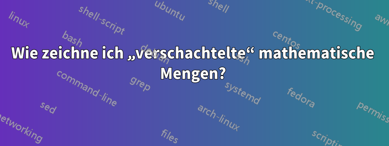 Wie zeichne ich „verschachtelte“ mathematische Mengen?