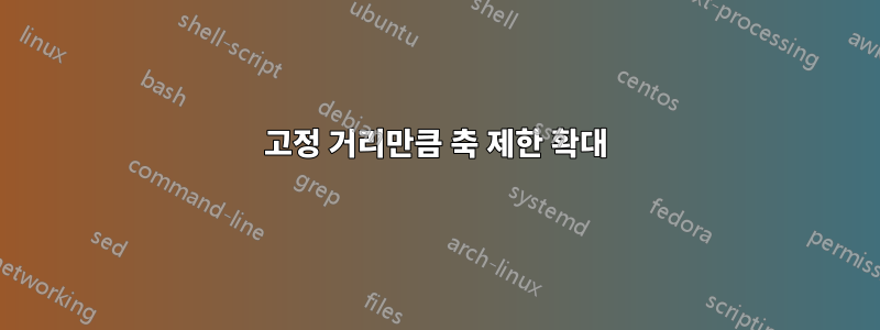 고정 거리만큼 축 제한 확대