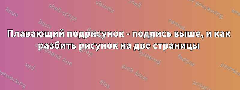 Плавающий подрисунок - подпись выше, и как разбить рисунок на две страницы