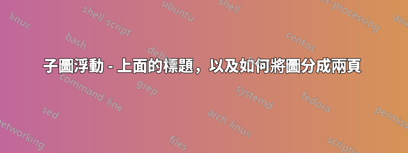 子圖浮動 - 上面的標題，以及如何將圖分成兩頁