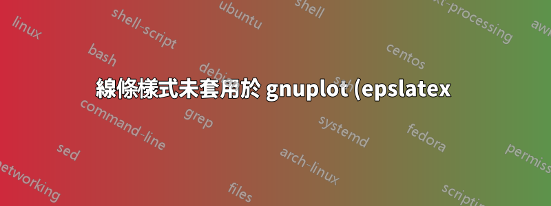 線條樣式未套用於 gnuplot (epslatex)