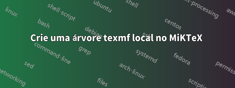 Crie uma árvore texmf local no MiKTeX