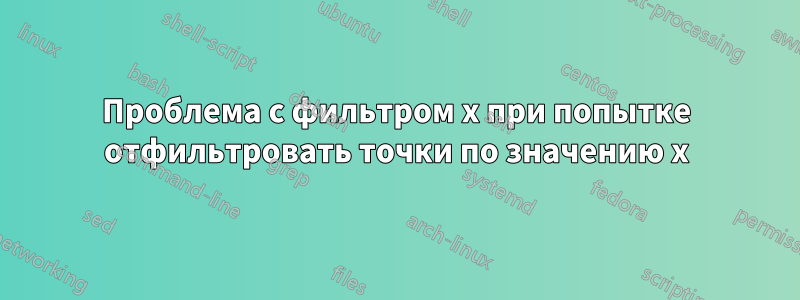 Проблема с фильтром x при попытке отфильтровать точки по значению x