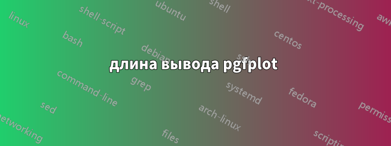 длина вывода pgfplot