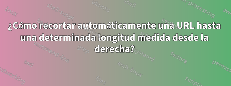 ¿Cómo recortar automáticamente una URL hasta una determinada longitud medida desde la derecha?