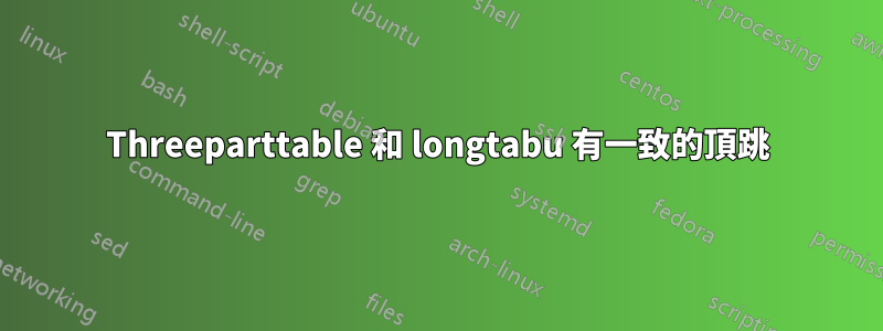 Threeparttable 和 longtabu 有一致的頂跳