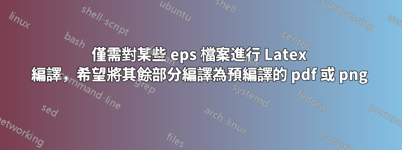 僅需對某些 eps 檔案進行 Latex 編譯，希望將其餘部分編譯為預編譯的 pdf 或 png