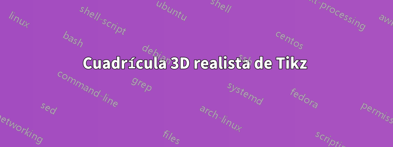 Cuadrícula 3D realista de Tikz