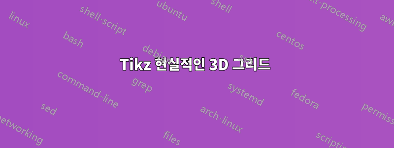 Tikz 현실적인 3D 그리드