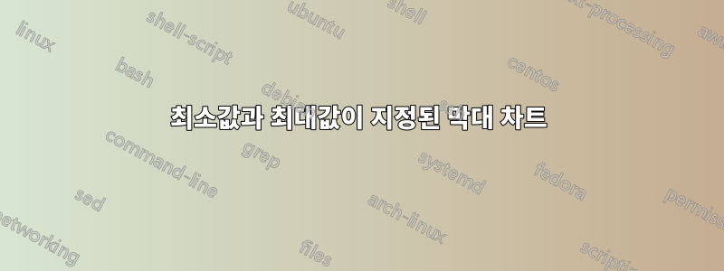 최소값과 최대값이 지정된 막대 차트