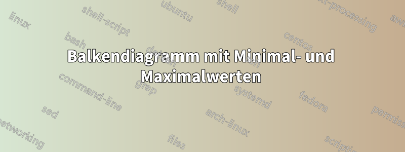 Balkendiagramm mit Minimal- und Maximalwerten