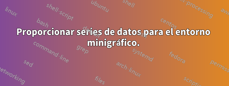 Proporcionar series de datos para el entorno minigráfico.