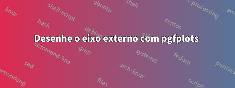 Desenhe o eixo externo com pgfplots