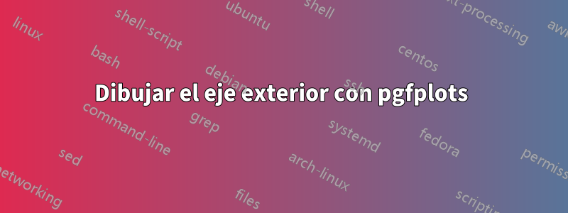 Dibujar el eje exterior con pgfplots
