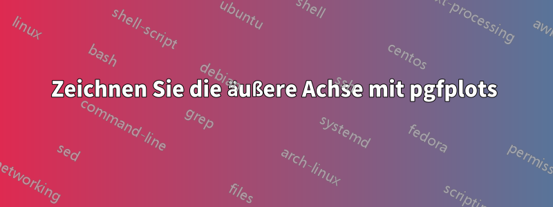 Zeichnen Sie die äußere Achse mit pgfplots