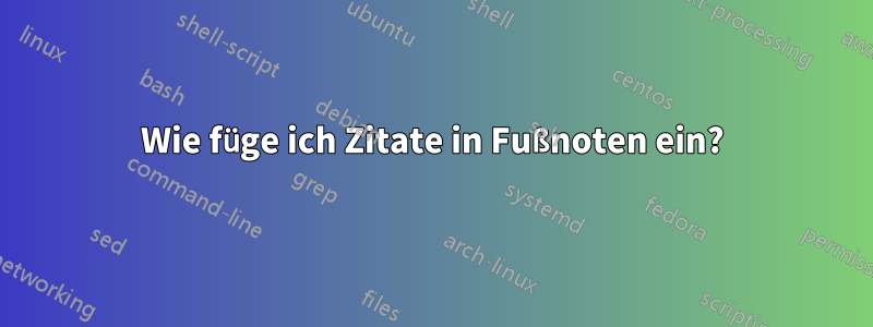 Wie füge ich Zitate in Fußnoten ein?