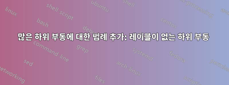 많은 하위 부동에 대한 범례 추가: 레이블이 없는 하위 부동