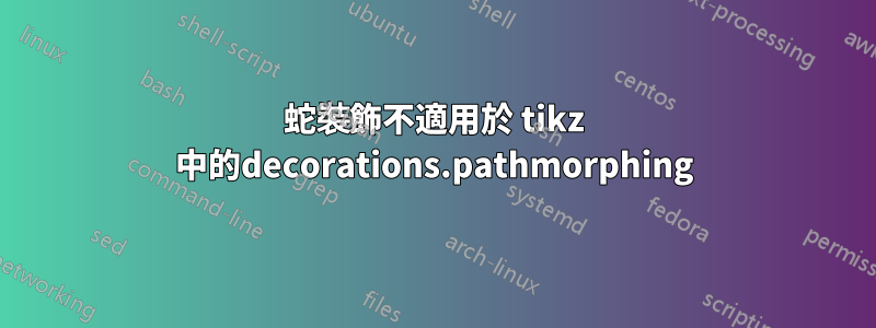 蛇裝飾不適用於 tikz 中的decorations.pathmorphing