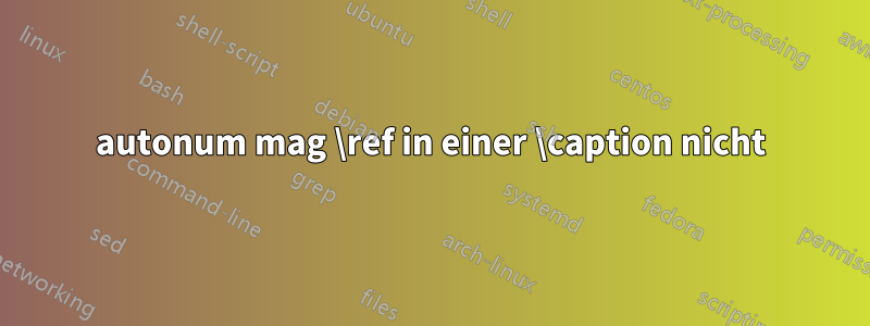 autonum mag \ref in einer \caption nicht