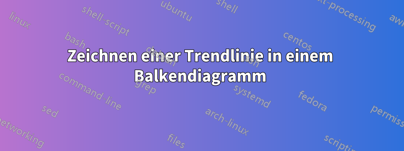 Zeichnen einer Trendlinie in einem Balkendiagramm