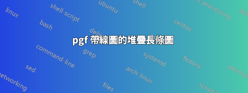 pgf 帶線圖的堆疊長條圖