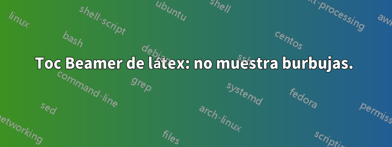 Toc Beamer de látex: no muestra burbujas.