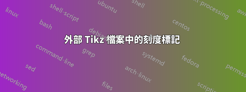 外部 Tikz 檔案中的刻度標記