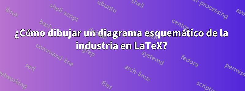 ¿Cómo dibujar un diagrama esquemático de la industria en LaTeX?