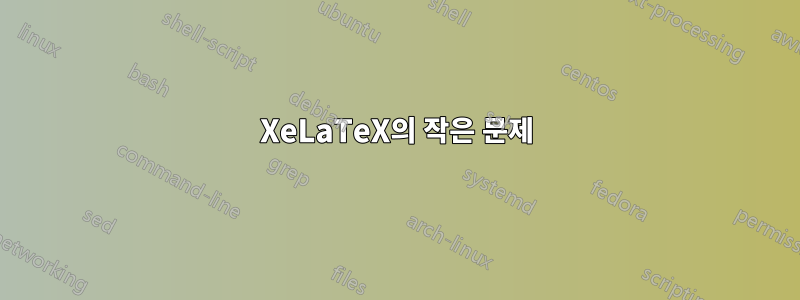 XeLaTeX의 작은 문제