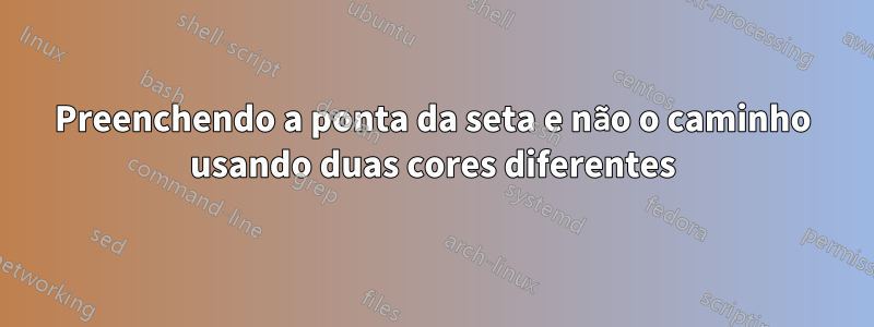 Preenchendo a ponta da seta e não o caminho usando duas cores diferentes