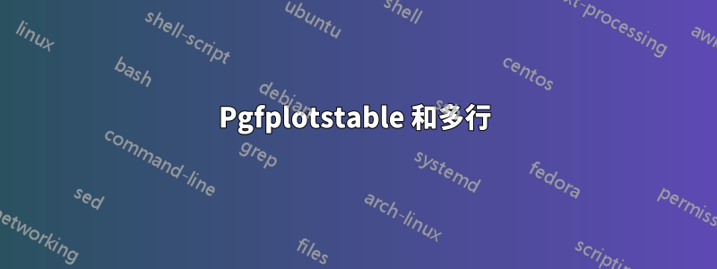 Pgfplotstable 和多行