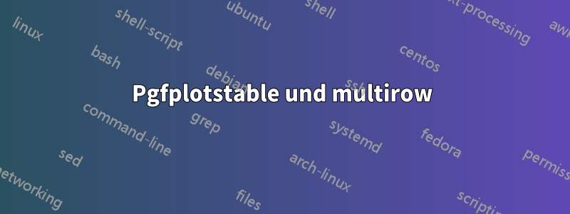 Pgfplotstable und multirow