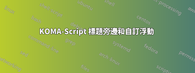KOMA-Script 標題旁邊和自訂浮動