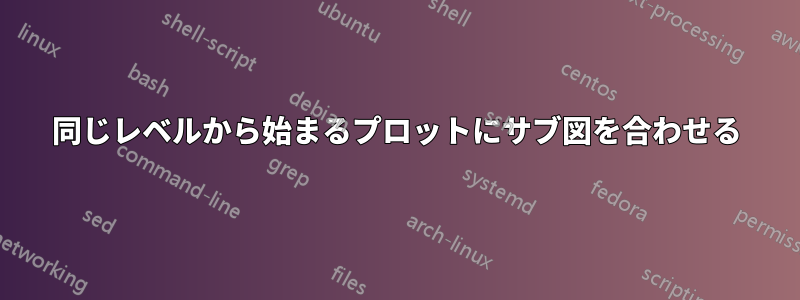 同じレベルから始まるプロットにサブ図を合わせる