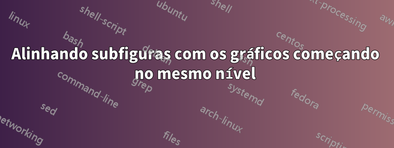 Alinhando subfiguras com os gráficos começando no mesmo nível