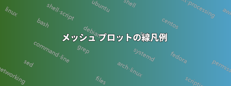 メッシュ プロットの線凡例