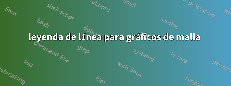 leyenda de línea para gráficos de malla