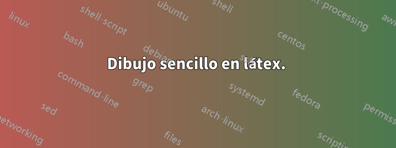 Dibujo sencillo en látex.