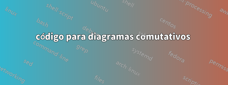 código para diagramas comutativos