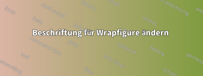 Beschriftung für Wrapfigure ändern