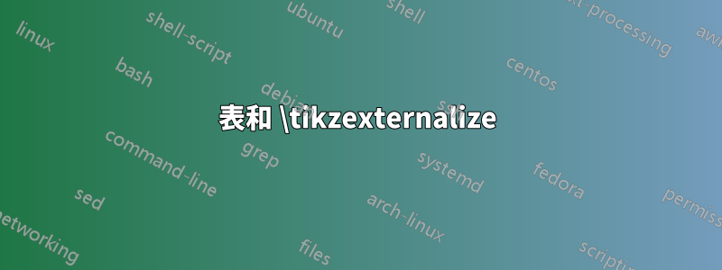 表和 \tikzexternalize