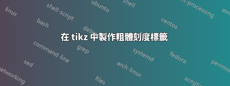 在 tikz 中製作粗體刻度標籤