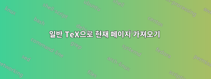 일반 TeX으로 현재 페이지 가져오기